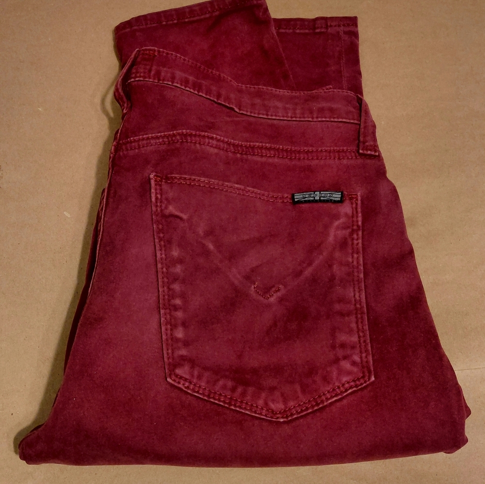 Hudson Nico 29 Midrise Super Skinny Brushed Merlot Hudson Jeans Super Soft - Picture 12 of 12